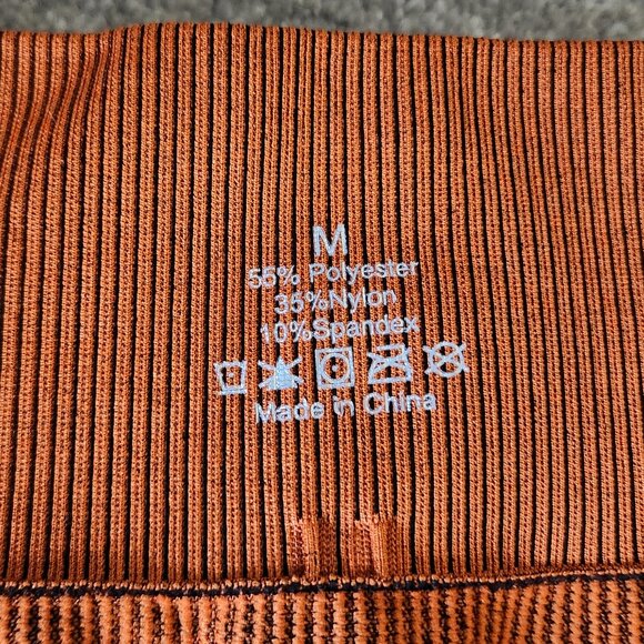 Orange and Brown Workout Shorts - Picture 5 of 11
